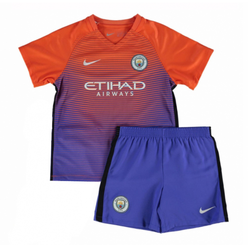 Kids Manchester City 2016-17 Third Soccer Shirt With Shorts